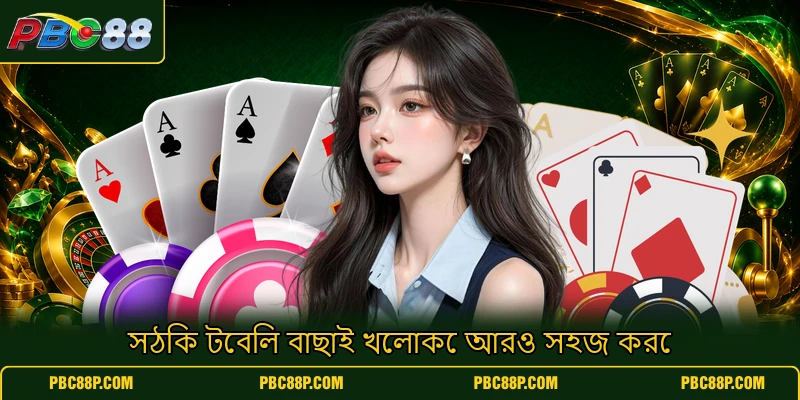 সঠিক টেবিল বাছাই খেলাকে আরও সহজ করে সঠিক টেবিল বাছাই খেলাকে আরও সহজ করে