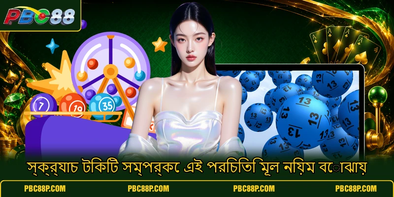 স্ক্র্যাচ টিকিট সম্পর্কে এই পরিচিতি মূল নিয়ম বোঝায় স্ক্র্যাচ টিকিট সম্পর্কে এই পরিচিতি মূল নিয়ম বোঝায়